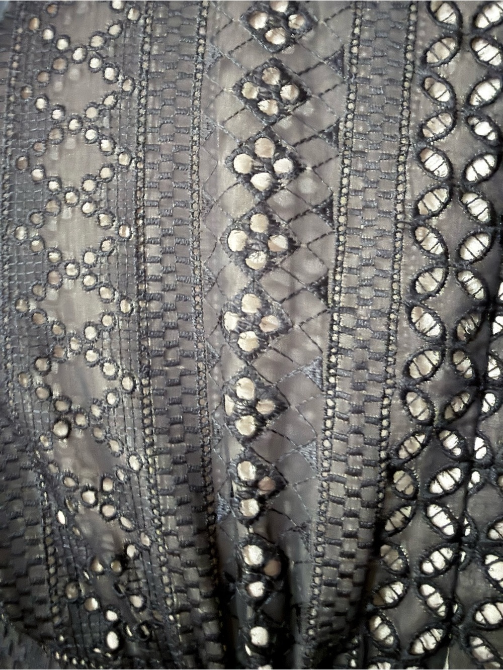 White House Black Market Black Eyelet Maxi Dress - Picture 11 of 12